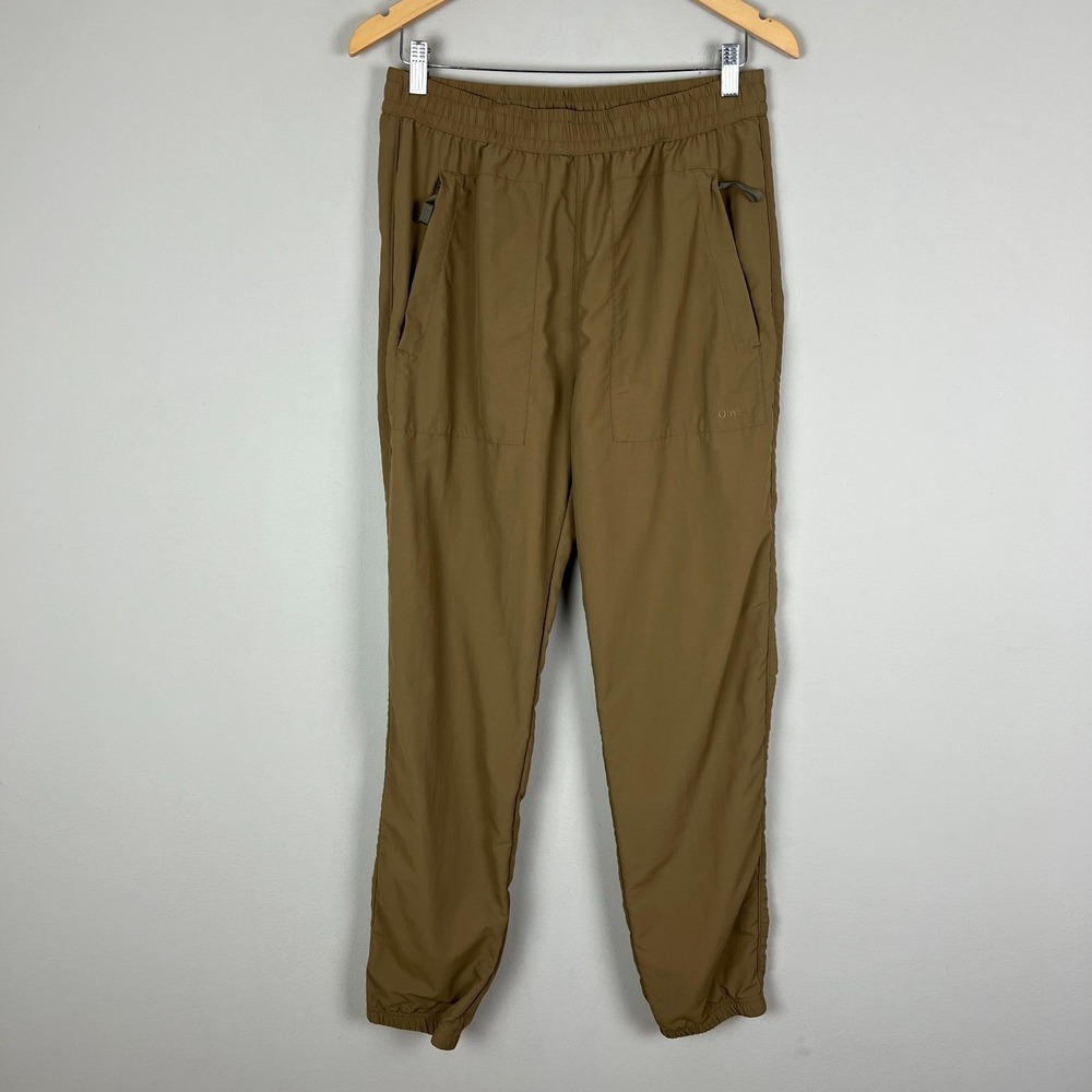 Olivers Apparel‎ Performance Joggers Mens M Khaki Outdoor Nylon Mesh Lined Pants